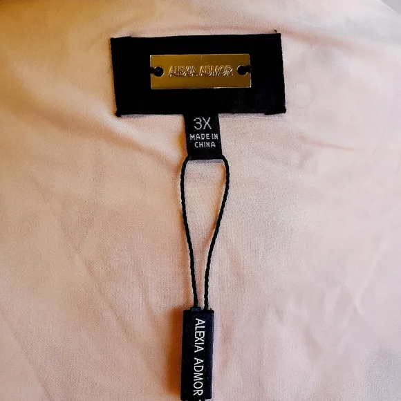 ALEXIA ADMOR | Iris Dolman Sleeve Faux-Wrap Dress in Beige Floral sz 3X - Picture 7 of 14